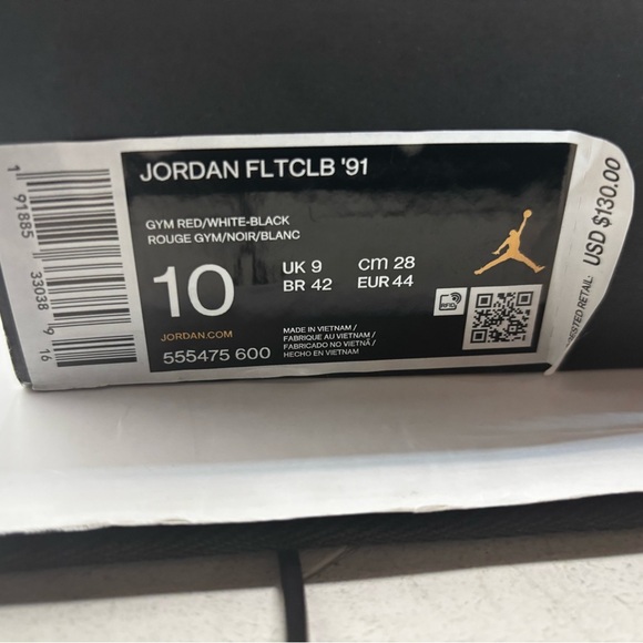 Jordan Flight Club 91 Red SZ 10 - Picture 10 of 11